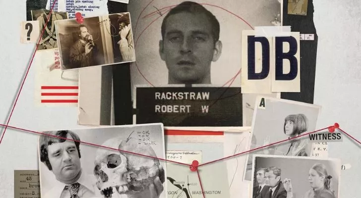 Clues on a board to the D.B. Cooper mystery
