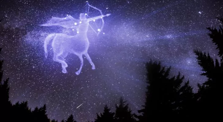 Sagittarius sign in the sky