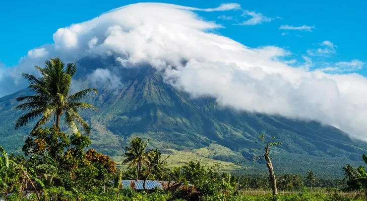 A volcano in the Philippines
