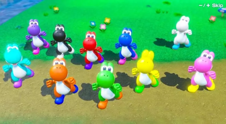The many different colors Yoshi can change into