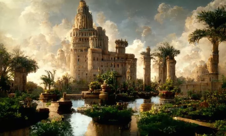 An artist's rendition of Babylon.