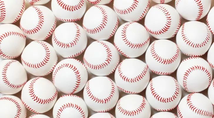 A pile of baseballs