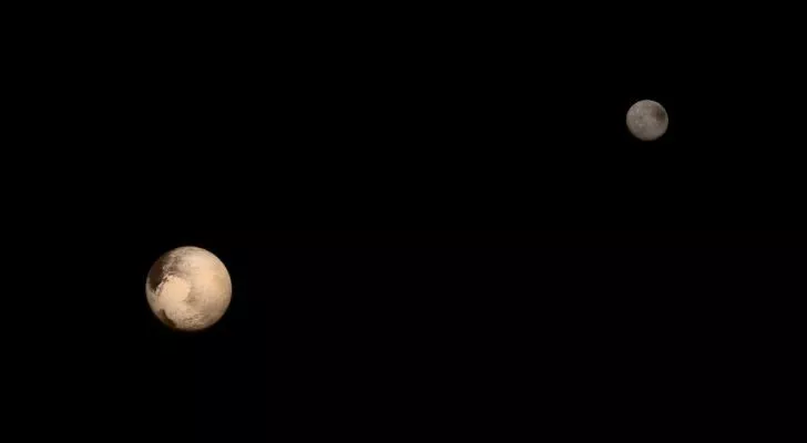Pluto and its largest moon, Charon