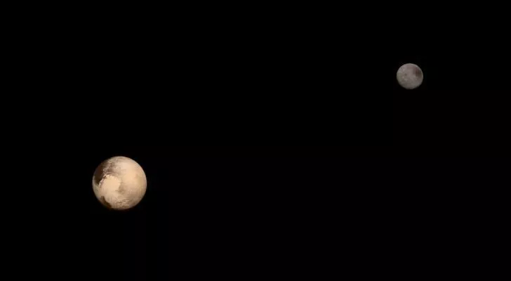 Pluto and its largest moon, Charon