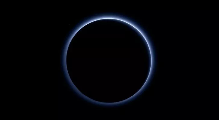 Pluto's atmosphere, as seen by the New Horizon's spacecraft