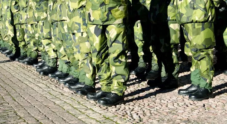 Soldiers and their shiny black boots