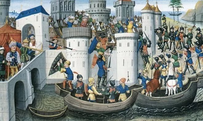 OTD in 1204: Crusaders from the Fourth Crusade broke through Constantinople's walls and entered the great city.