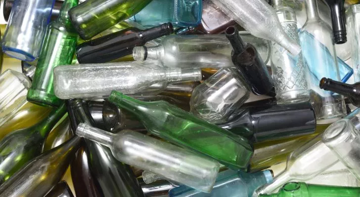 Recyclable glass bottles