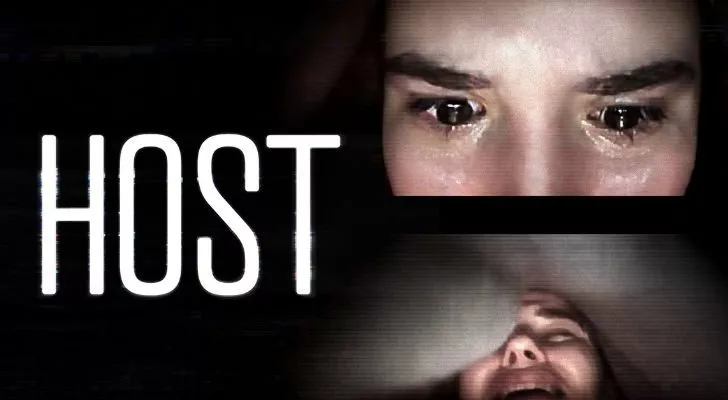 The word "host" is written large on the left next to a close up of a girls face in distress