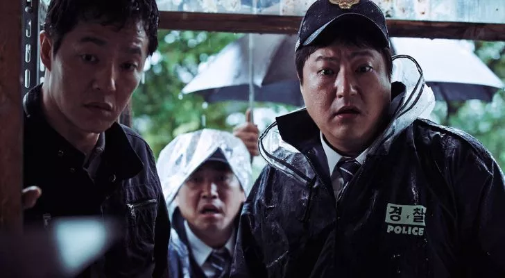 Korean police look shocked at what they're seeing