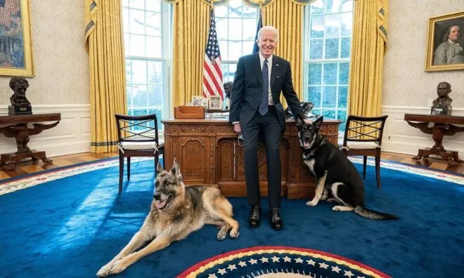 OTD in 2020: Joe Biden slipped while playing with his dog