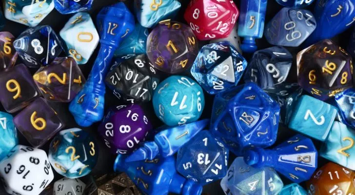 A large assortment of different types of dice