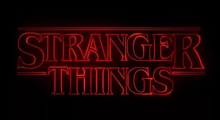 The logo for the Stranger Things TV show