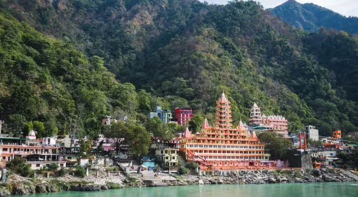 The city of Rishikesh in India