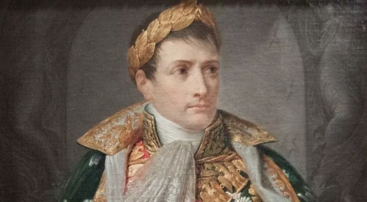 Napoleon's coronation as King of Italy, featuring the Iron Crown of Lombardy