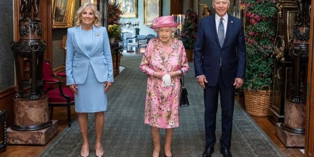 OTD in 2021: US President Joe Biden met Queen Elizabeth II for tea at Windsor Castle in London.