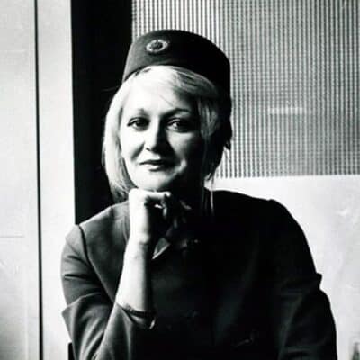 Vesna Vulović, dressed in a flight attendant uniform