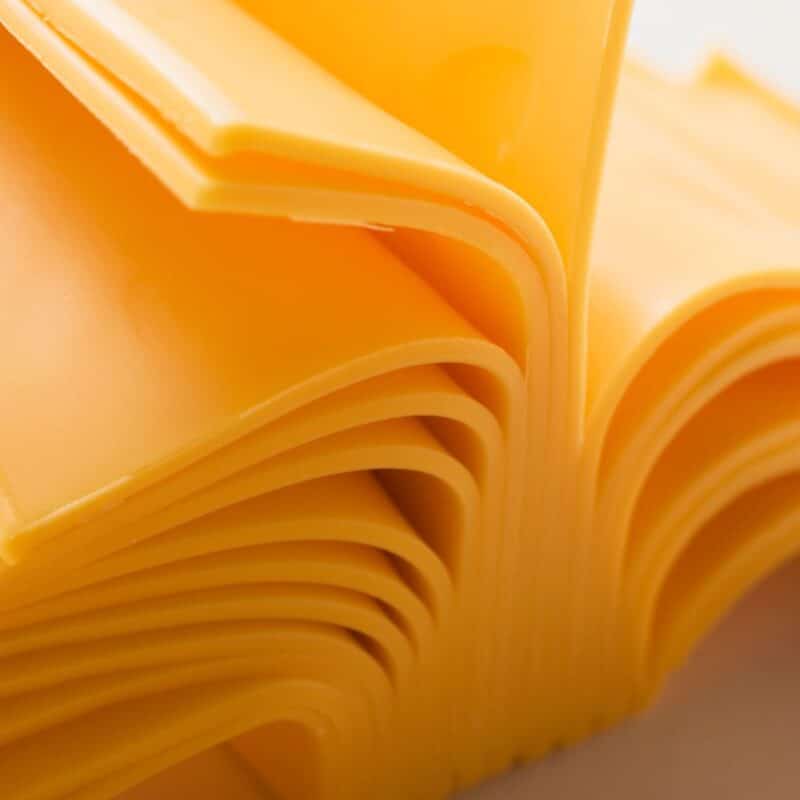 Stacked slices of Kraft Singles