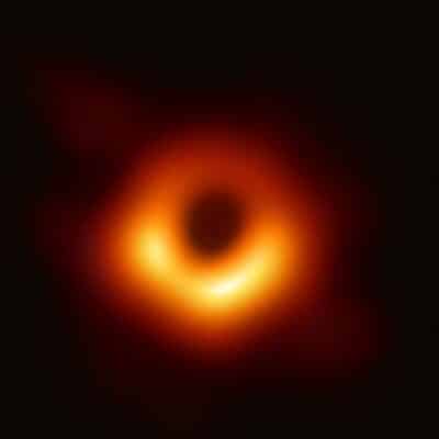Blurry image of a black hole