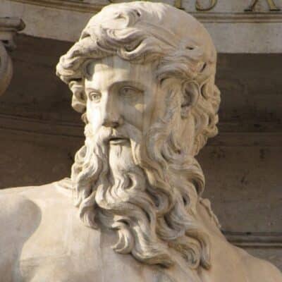Marble statue of the Greek god Uranus