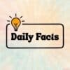 A light bulb icon above the words Daily Facts on a colorful pastel background