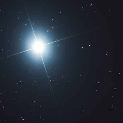 Bright star KIC 11145123 shining among distant stars in space