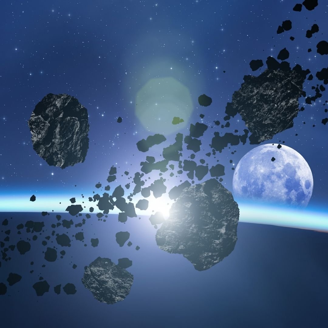 Asteroids, comets, and meteoroids are different: Asteroids are rocky, comets are made of ice and dust, and meteoroids are fragments of either that were created in collisions.