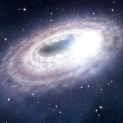 Bright accretion disk swirling around Sagittarius A* in deep space