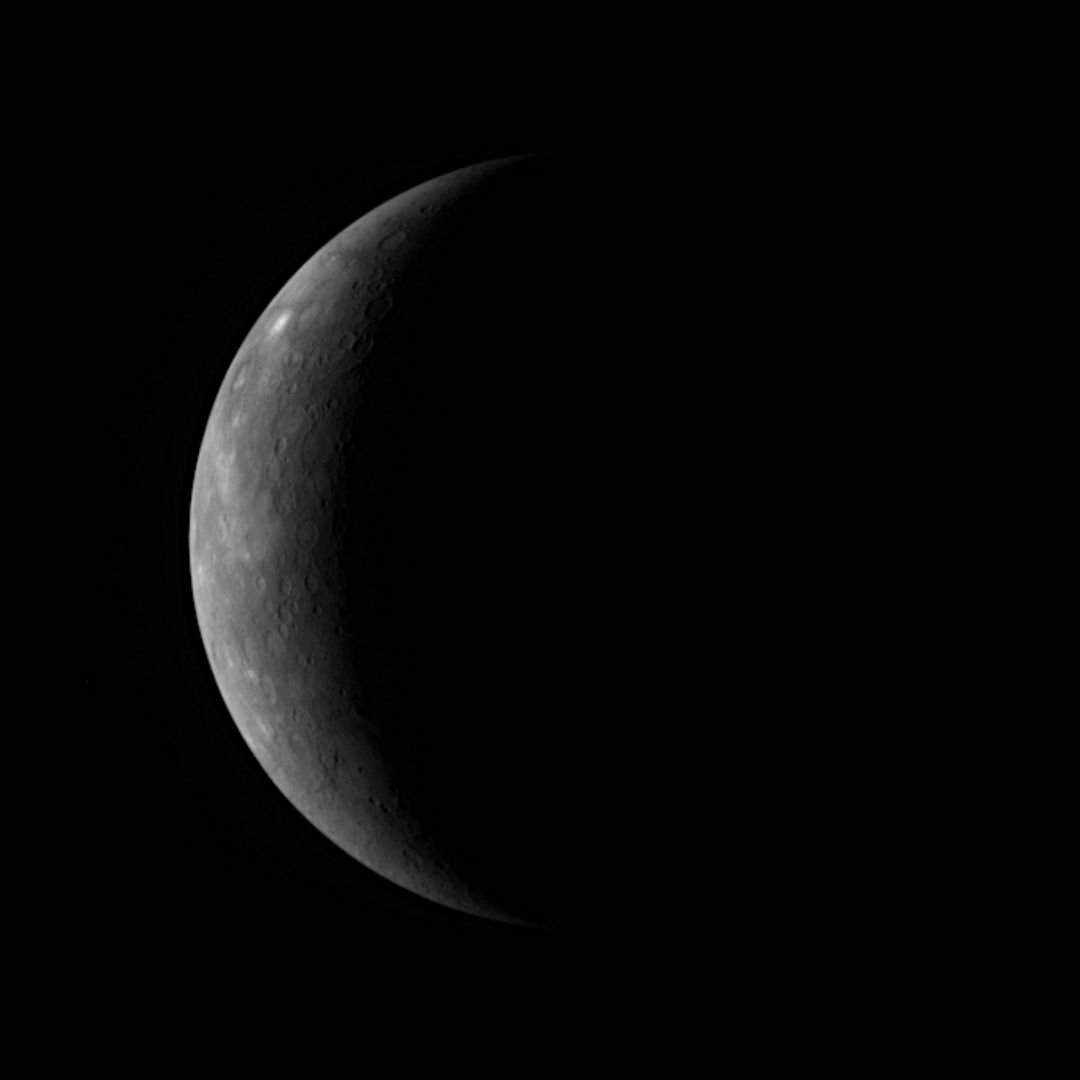 Mercury’s axis tilts less than one degree, but its oval-shaped orbit causes temperature changes similar to seasons on Earth.