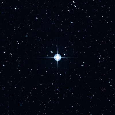 Bright star HD 140283, known as Methuselah, surrounded by distant stars