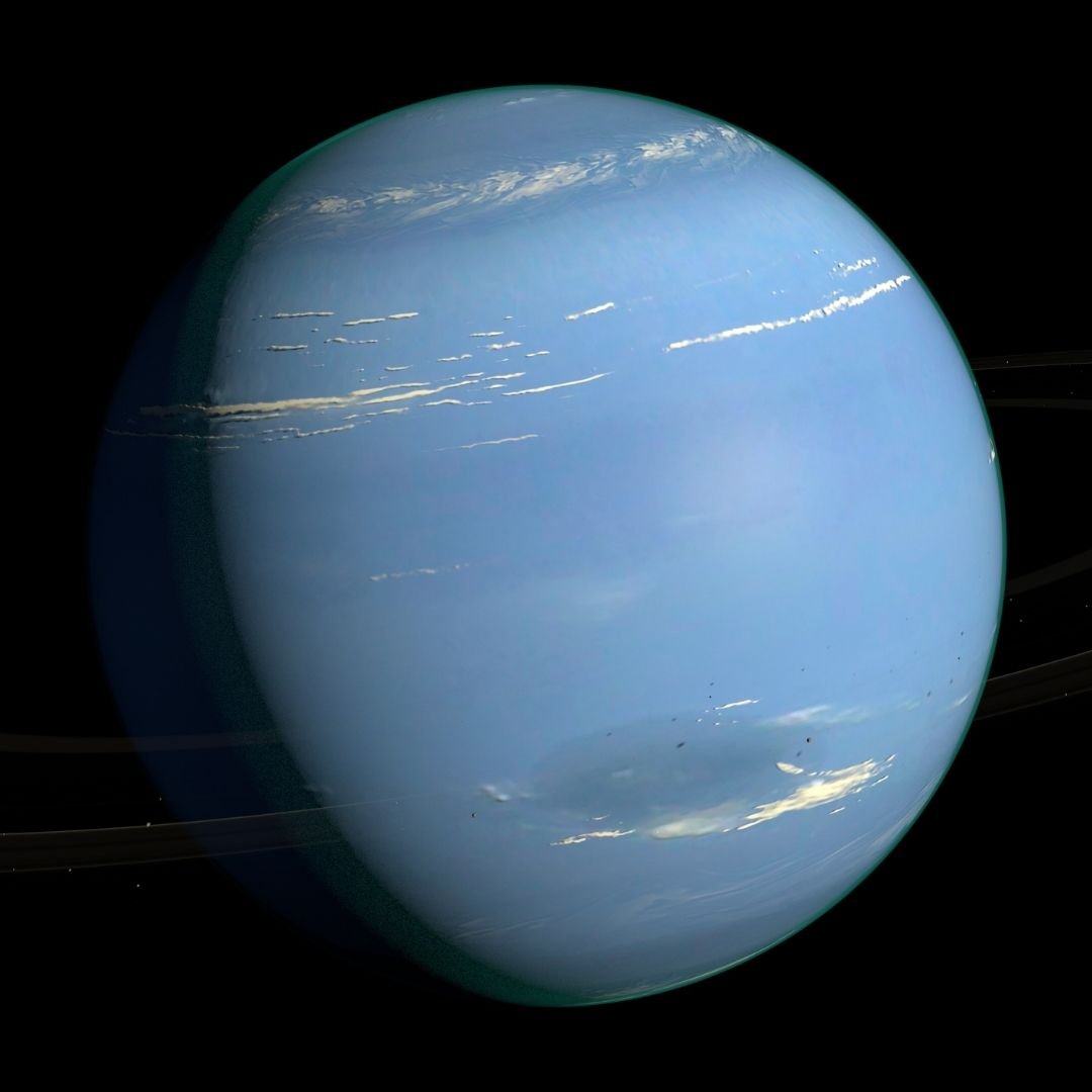 Neptune is home to the strongest winds in the entire Solar System, with speeds clocking in as fast as 1,200 miles per hour (1,930 km/h).