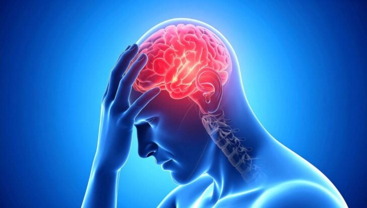 Illustration of a person holding their head