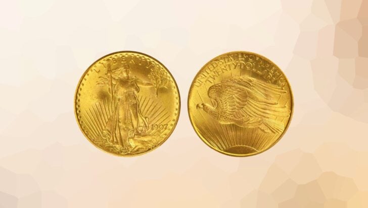 The 1907 Gold Saint-Gaudens Double Eagle coin